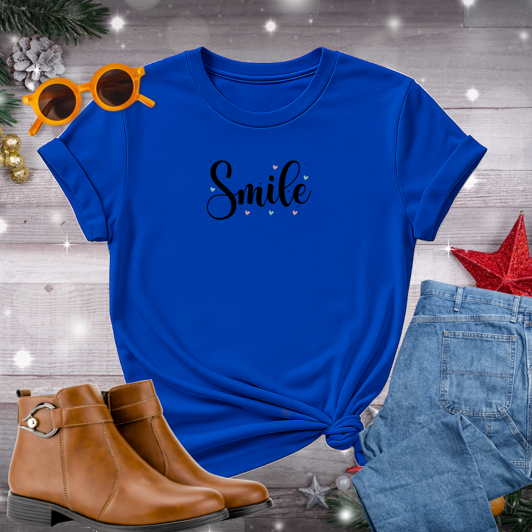 Smile T-Shirt – Subtle Reminder to Savor the Moment, Lead with Warmth, and Let Small Joys Open the Heart
