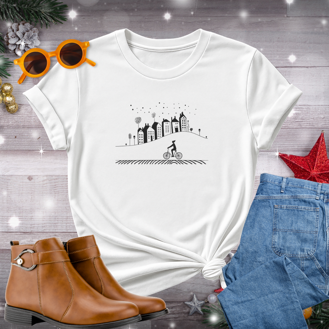 Bike Lover T-Shirt – Gentle Reminder to Enjoy the Journey, Stay Present, and Embrace Everyday Adventures with Intention